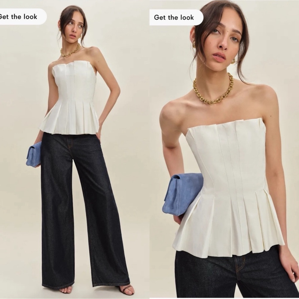 NWT Reformation Ashlyn Strapless Top - Picture 4 of 9